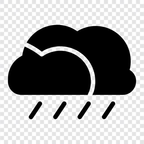 downpour, thunderstorm, precipitation, wet ikon svg