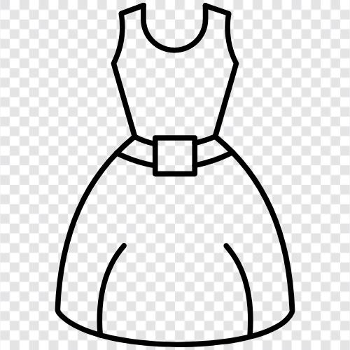 dress, clothing, clothing style, summer icon svg