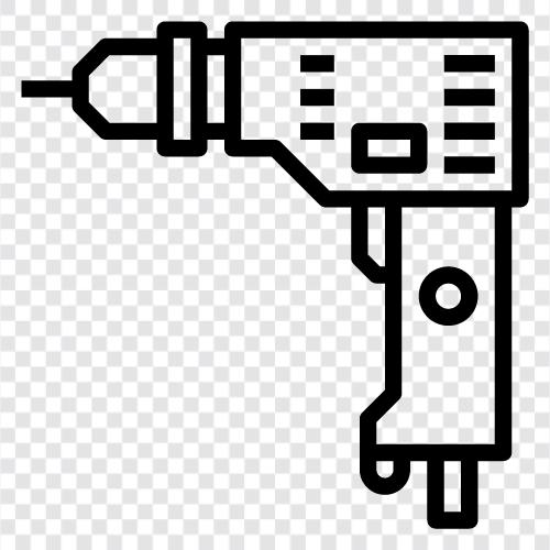 drill, power tool, drill press, hole icon svg