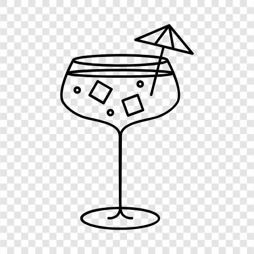 drink, mixed drink, tipple, libation icon svg