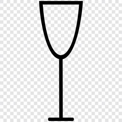 içme, şarap, flüt, stemware ikon svg