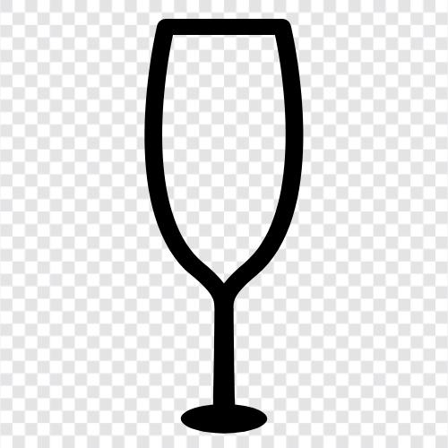 drinking, wine, flute, stemware icon svg