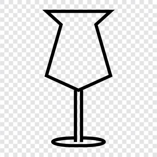 içme, şarap, flüt, stemware ikon svg