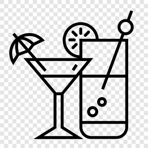 Getränke, Mixgetränke, Cocktailrezepte, Spirituosen symbol