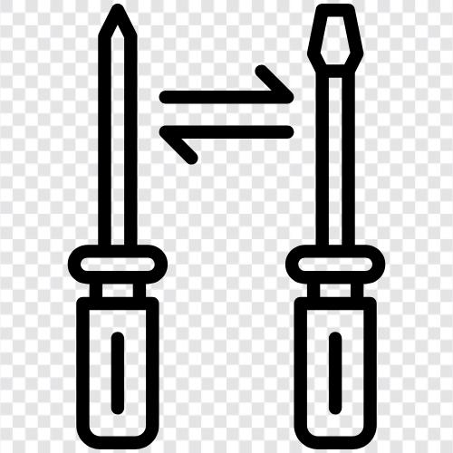 driver, screwdriver bits, screwdriver tips, screwdriver sets icon svg