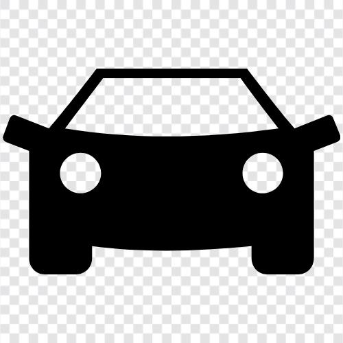 Autoverleih, Autoversicherung, Auto Stereoanlage, Autoreparatur symbol