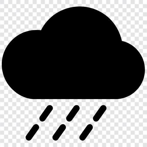 Nieselregen, Niederschlag, Gewitter, Regen symbol