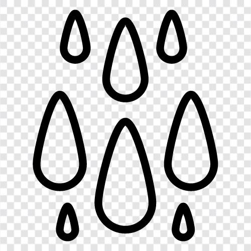 Tröpfchen, Regen, Dusche, Eimer symbol