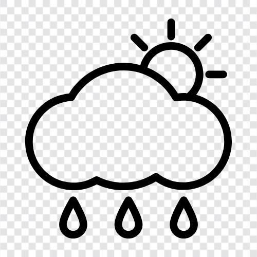 Drops, Thunder, Weather, Cloudy icon svg