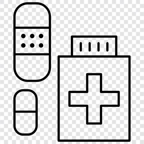 Drugstore, Prescription, Medication, Health icon svg