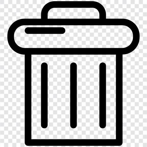 Dump, recycle, organisiere, bin symbol