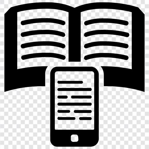 e book, ebook, reading, book icon svg