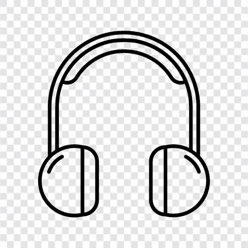 earphones, stereo, sound, music icon svg