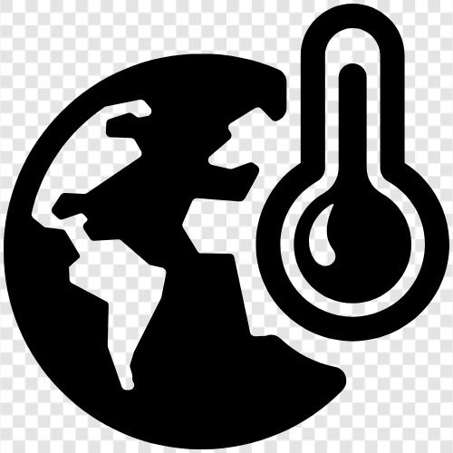 Erdtemperatur, Klimawandel, Treibhausgase, CO2 symbol