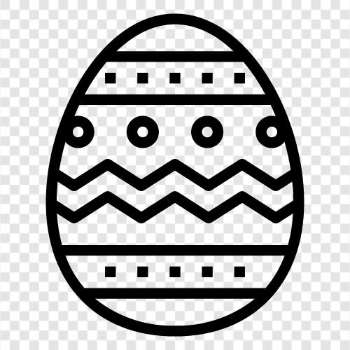 Easter, Eggs, Basket, Bunny icon svg