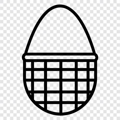 Easter, eggs, baskets, decoration icon svg