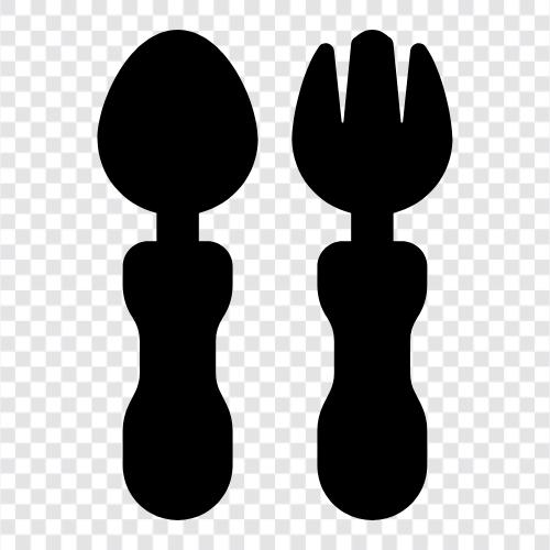 eating utensils, eating, kitchen utensils, spoon and fork icon svg