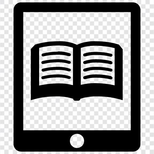 ebook, ereader, электронная книга, программное обеспечение e Значок svg