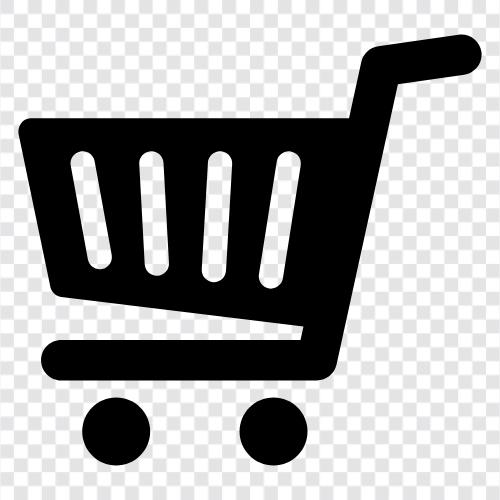eCommerce, OnlineShopping, OnlineWarenkorb, Einkaufswagen Software symbol