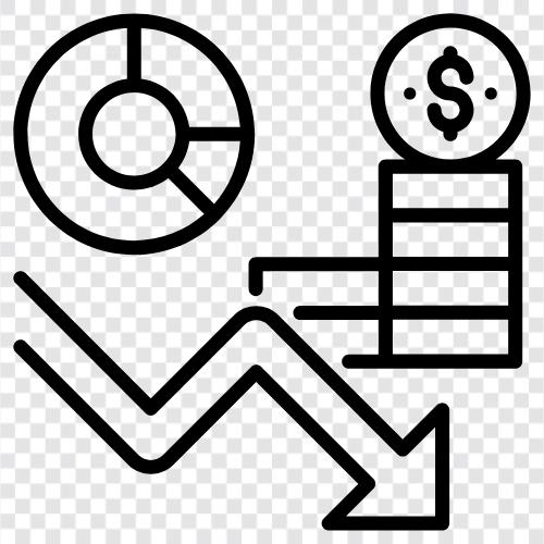 economy, unemployment, falling prices, debt icon svg