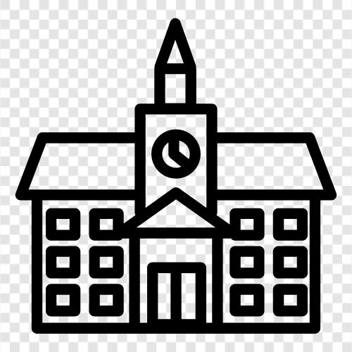 Education, Classes, School Supplies, School Buildings icon svg