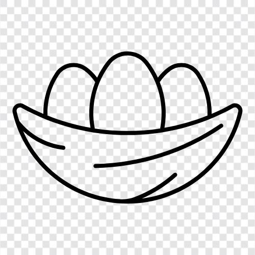 eggs, nest box, bird, bird nest icon svg