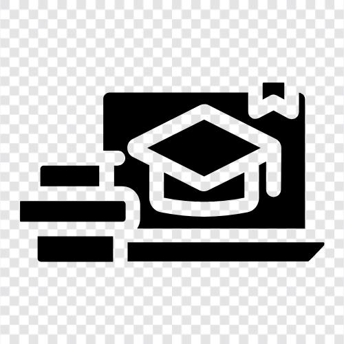 elearning, online learning, online education, online courses icon svg