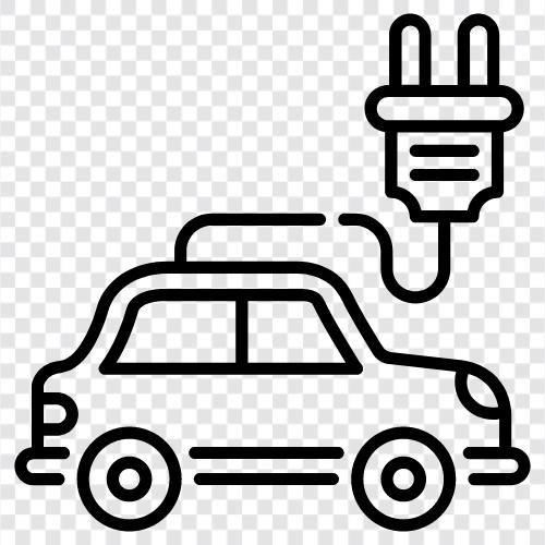 Elektroauto, wiederaufladbare Batterie, Autobatterie, Bleisäurebatterie symbol