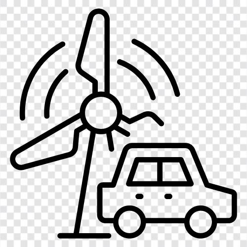 electric car, hybrid car, solar car, wind car icon svg