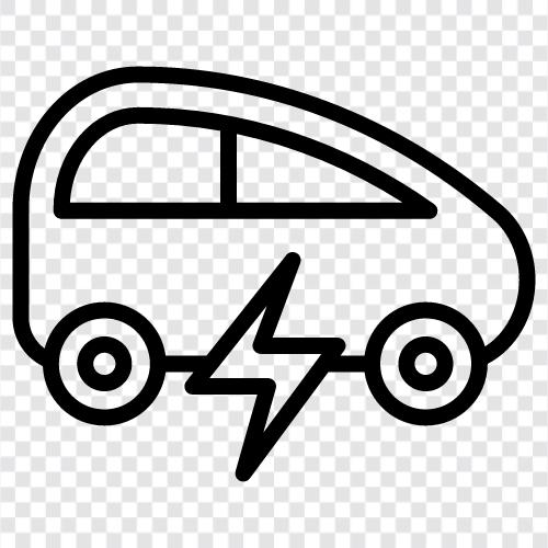 Elektroautos, Elektrobusse, Elektromotorräder, Elektroroller symbol