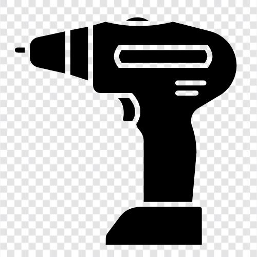 electric drill, electric screwdriver bits, electric screwdriver handle, electric screw icon svg