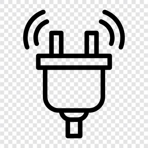 electric outlet, electric cord, outlet, cord Значок svg