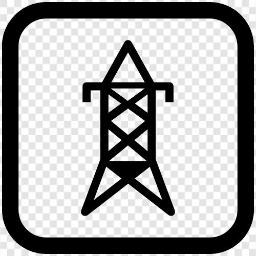 electric power, electric company, electrician, power line icon svg