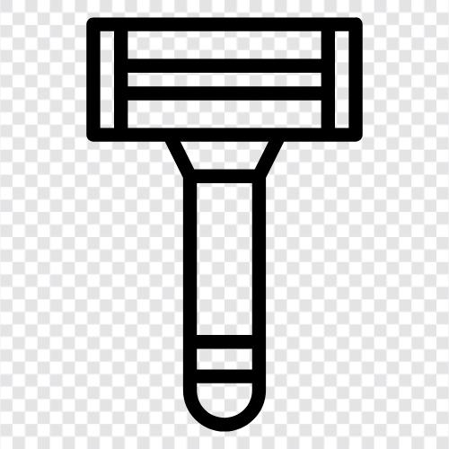 electric razor, safety razor, straight razor, disposable razor icon svg