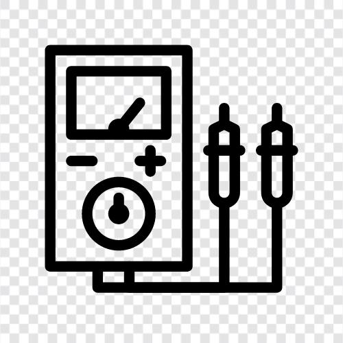 elektrisch, ammeter, Voltmeter, Ohm symbol