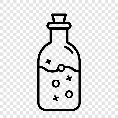 elixir, brew, potion bottle, potion ingredients icon svg