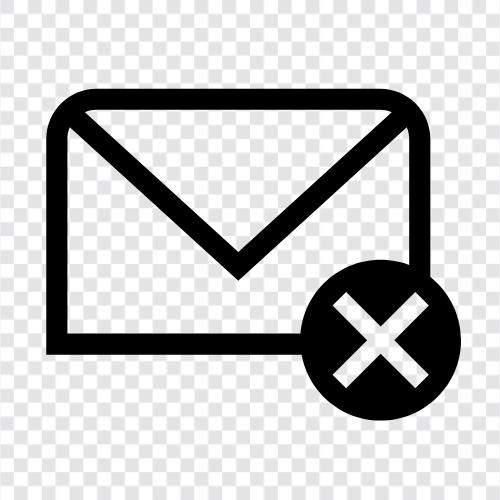 EMail nicht gesendet, EMail nicht an mein Postfach gesendet, EMail nicht empfangen, EMail nicht geliefert symbol