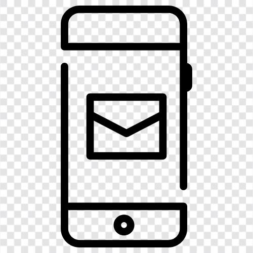 email on the go, email on the move, Mobile Email icon svg