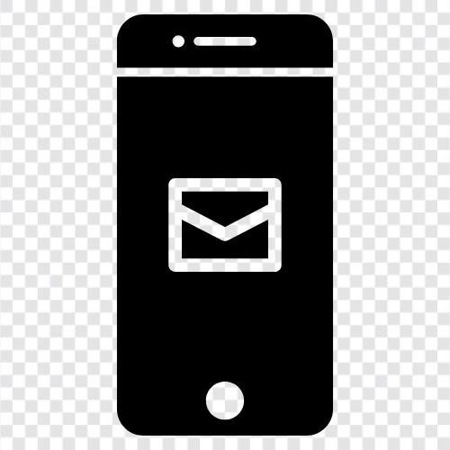 Email on the go, Mobile Email icon svg