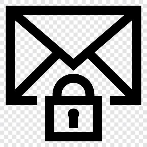 Безопасность электронной почты, шифрование электронной почты, конфиденциальность электронной почты, зашифрованная электронная почта Значок svg