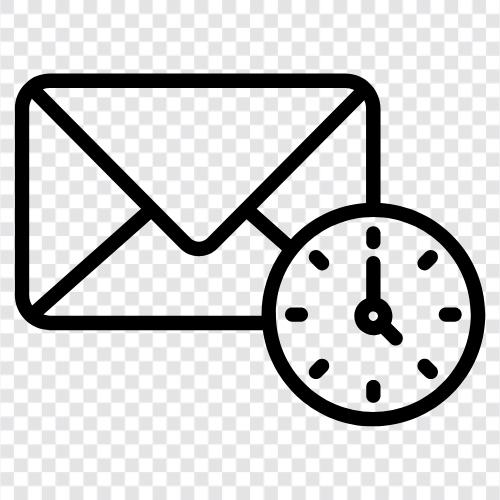 Время электронной почты, время для электронной почты, часовой пояс электронной почты, разница во времени Значок svg