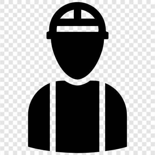 işçi, inşaat işçisi, depo işçisi, kamyon şoförü ikon svg