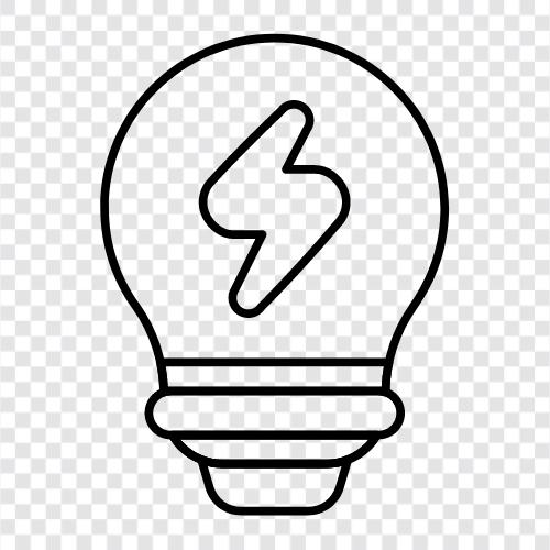Energiesparer, energieeffizient, Energieeinsparung, energieeffiziente Glühbirnen symbol