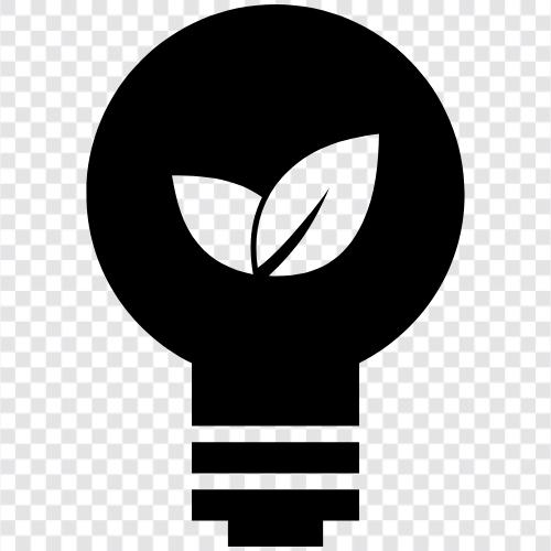 Energiesparlampen, umweltfreundliche Glühbirnen, energieeffiziente Glühbirnen, CFLs symbol