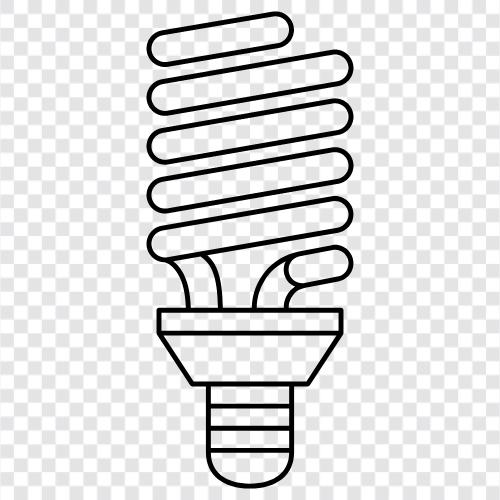 Energie sparende Glühbirne, energieeffiziente Glühbirne, Energie Stern Glühbirne symbol