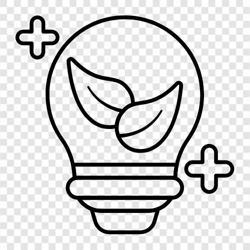 energiesparendes Licht, LEDLicht, CFLLicht, umweltfreundlich symbol
