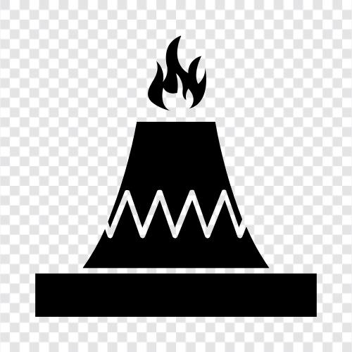 eruption, volcano, caldera, geyser icon svg