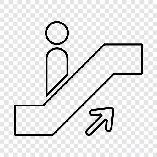 Escalator, Moving Up, Moving Upstairs, Escalator Up icon svg