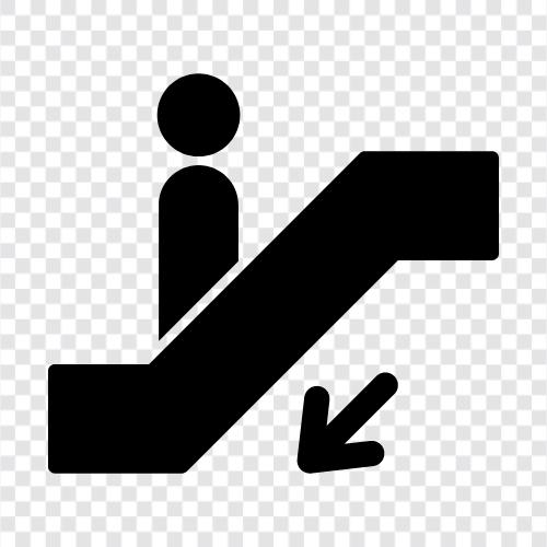 Yürüyen merdiven onarımı, Yürüyen merdiven nedeni, Yürüyen merdiven bakımı, Yürüyen merdiven aşağı ikon svg