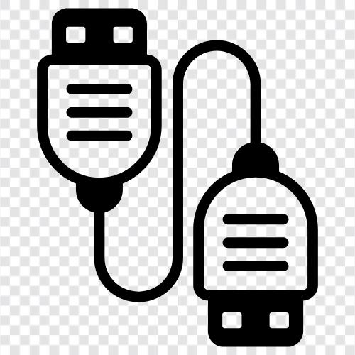 Ethernet Cable, USB Cable, Cables, Data Значок svg